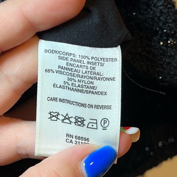 DKNYC BLACK SPARKLE TWEED DRESS SIZE 6 - Picture 7 of 7